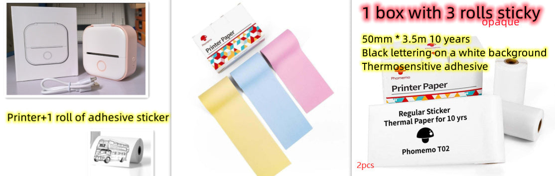 Mini Label & Photo Printer – Easy, Quick, Portable