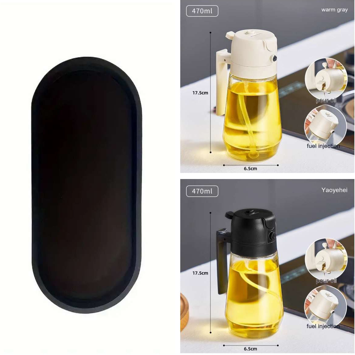 Olive Oil & Vinegar Sprayer Bottle – Kitchen Cooking & BBQ Oil Spray