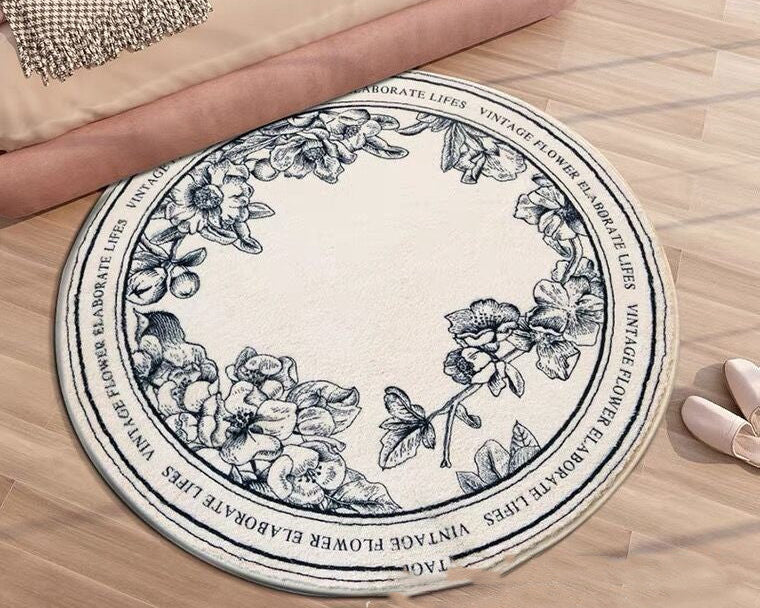 Round Area Rug for Living Room – Soft Large Floor Mat for Bedroom & Bedside