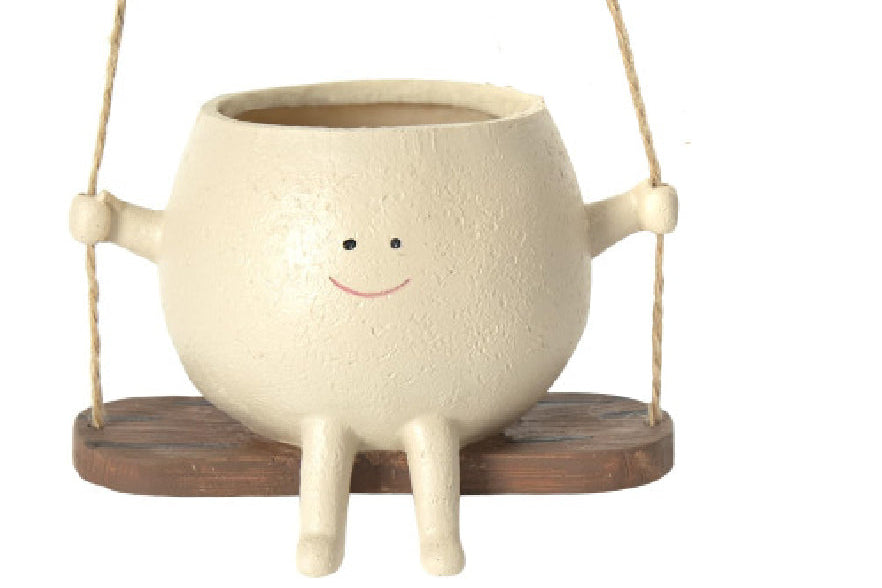 Garden Decor Hanging Plant Pot – Cute Face Planter for Balcony & Home
