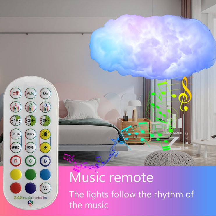 Smart USB Cloud Ceiling Light RGBIC LED – App Control Music Sync Gaming Room Aesthetic Lighting