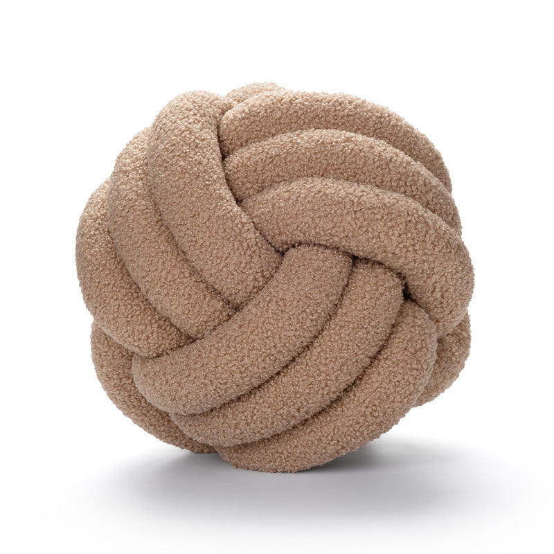 Spherical Lamb Wool Cushion – Soft Sofa Throw Pillow for Living Room & Bedroom Decor