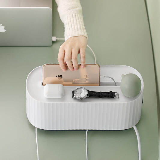 Wire Storage Bin – Keep Chargers, Cables & Power Strips Neat and Safe