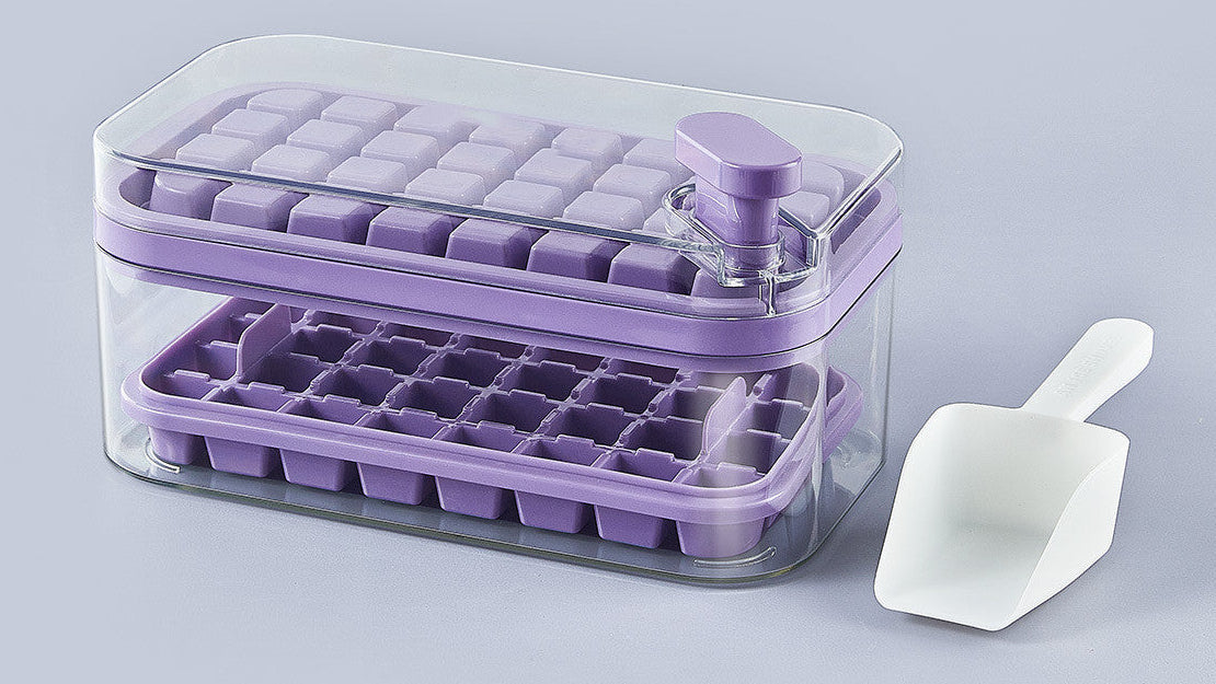 Ice Tray & Mold – Quick Release One-Button Ice Cube Maker