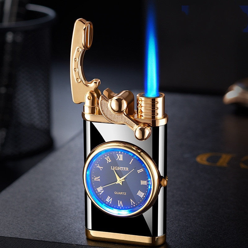 Electric Watch Lighter Men – Windproof Blue Flame Creative Wrist Watch Lighter Gift