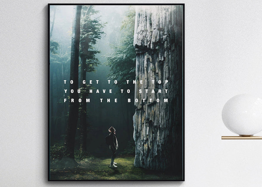 Motivational Wall Art Canvas Print – Inspirational Quote Poster