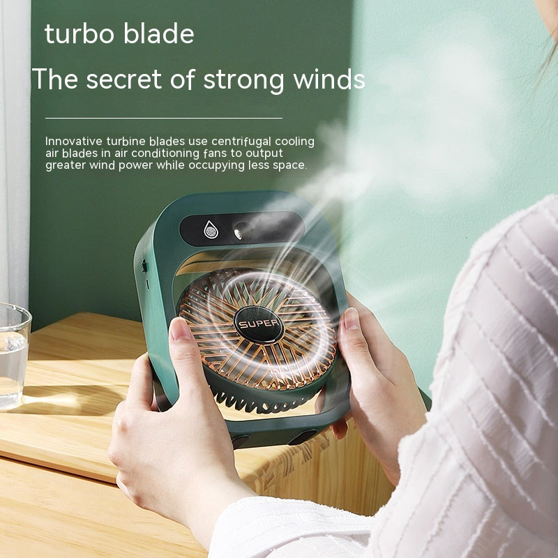 Mini Portable Air Cooler – USB Misting Fan for Desk, Travel & Small Spaces