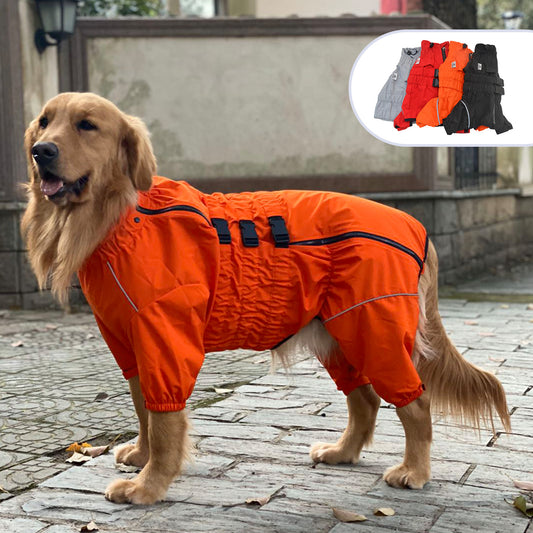 Pet Dog Raincoat – Waterproof Four-Legged Outdoor Jacket for Small & Large Dogs