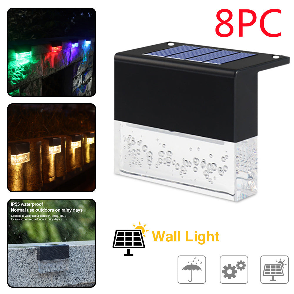 Solar LED Outdoor Fence Lights – Waterproof RGB Step Lights for Garden, Yard & Stairs