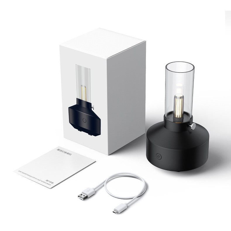 Vintage Flame Style Aroma Diffuser – LED Essential Oil Humidifier Air Purifier Night Light