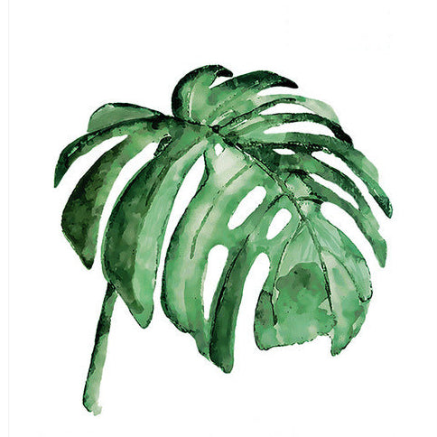 Minimalist Botanical Wall Art Green Plant Canvas | Home Decor Painting for Relaxing Living Spaces