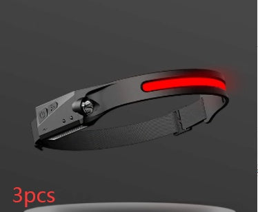 Waterproof COB LED Headlight Flashlight – USB Rechargeable Hands-Free Camping & Hunting Lamp