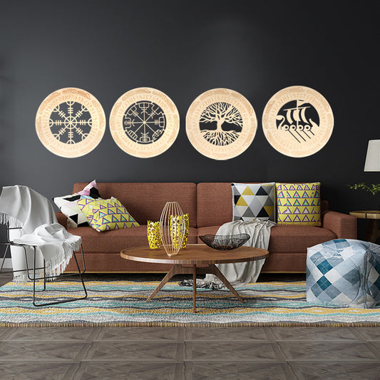 Viking Wooden Wall Art – Scandinavian Nordic Home Decoration