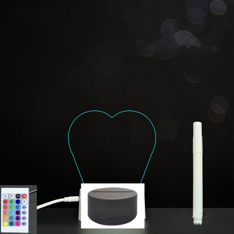Glow Writing 3D Acrylic Board – LED Message Night Light for Notes, Reminders & Home Decor