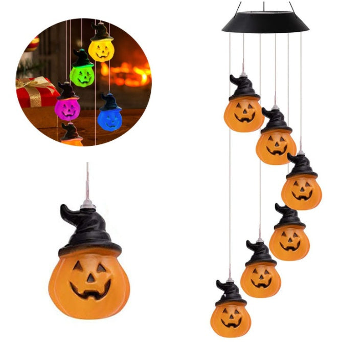 Solar Butterfly Wind Chime Lamp – LED Color Changing Garden Light