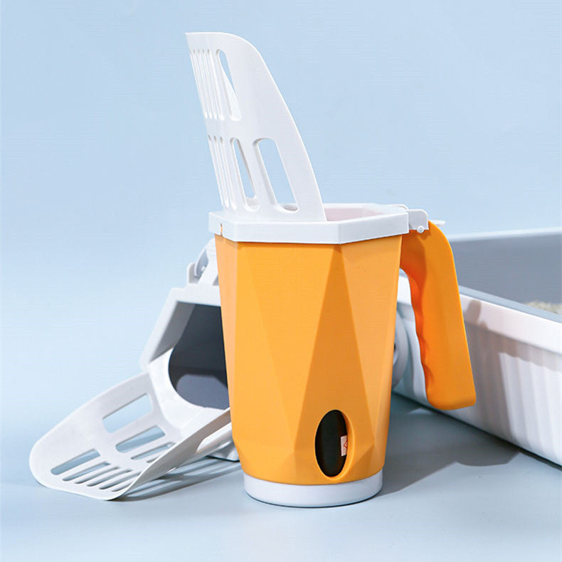 Easy Clean Cat Litter Scoop Self Cleaning Kitty Poop Scooper Pet Sand Box Cleaning Tool