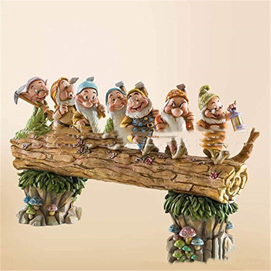 Seven Dwarfs Gnome Garden Decor Resin Statues | Outdoor Yard & Patio Decoration Set