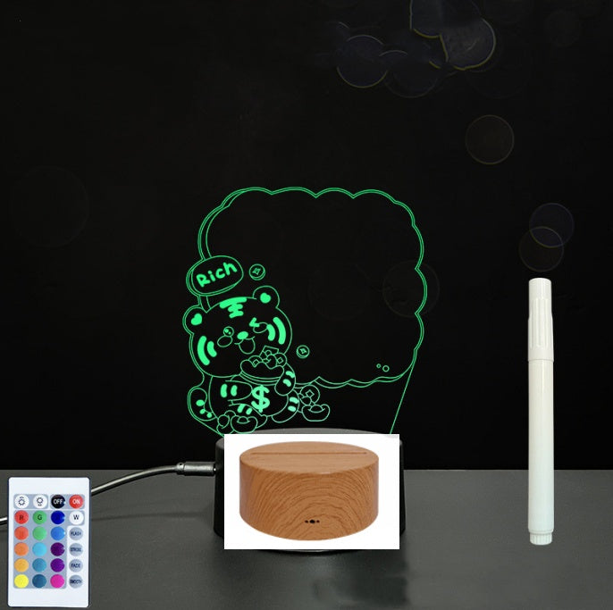 Glow Writing 3D Acrylic Board – LED Message Night Light for Notes, Reminders & Home Decor
