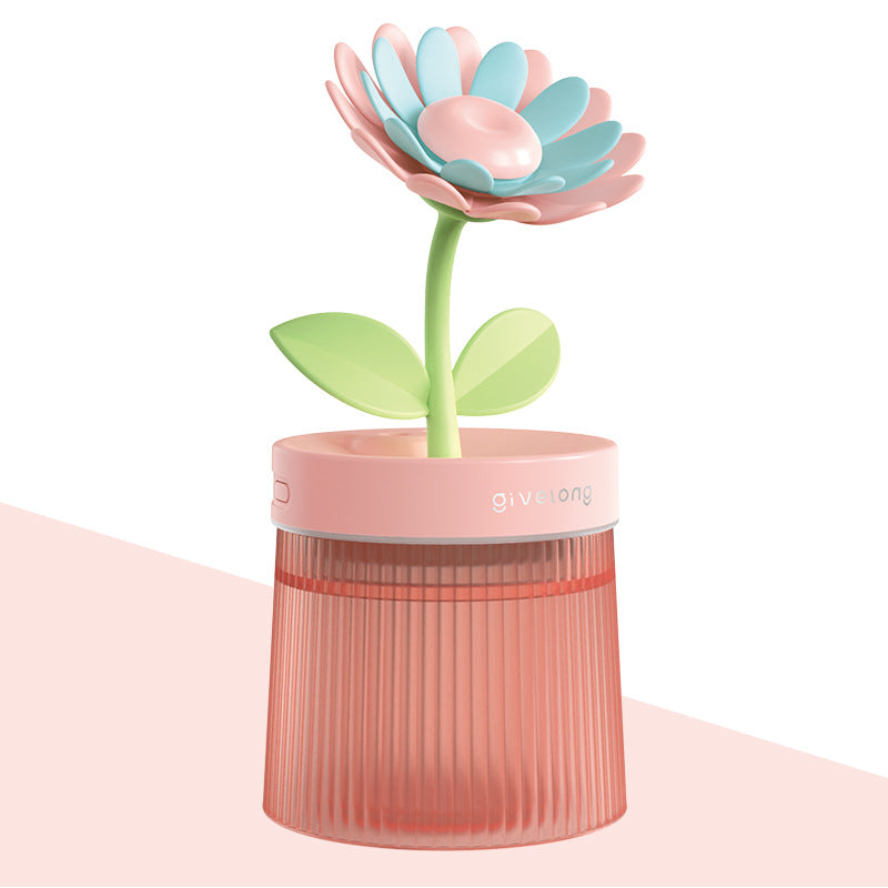 Mini Flower Air Humidifier – USB Diffuser for Bedroom, Dorm & Desk Decoration