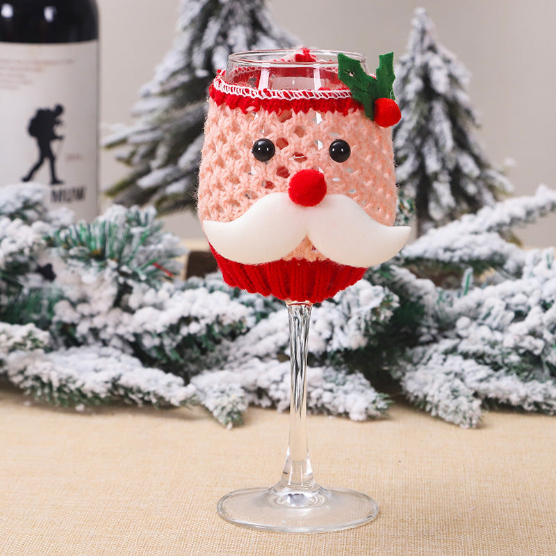Christmas Wool Mug & Wine Cup Cover – Cozy Festive Drinkware Sleeve Decor