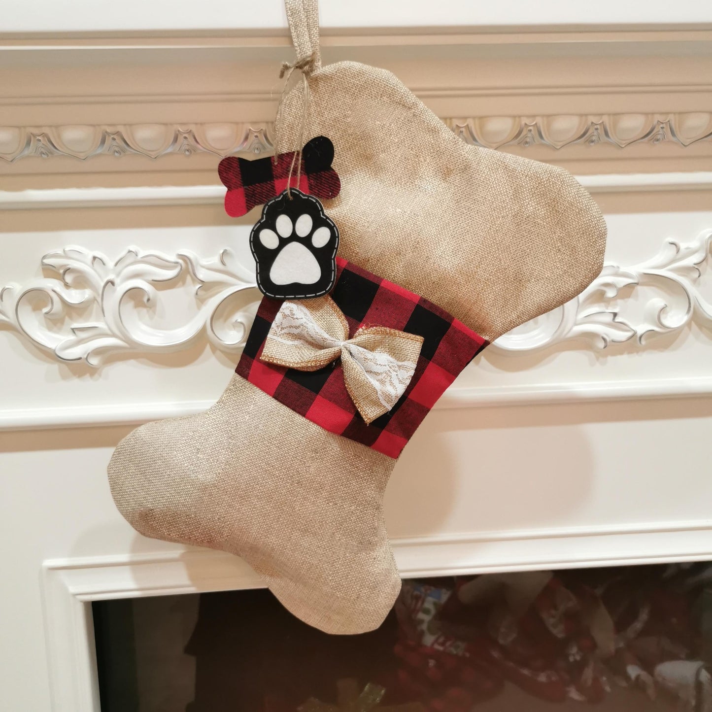 Christmas Stocking Socks Gift Bag – Ornament Holiday Gift Wrap Set