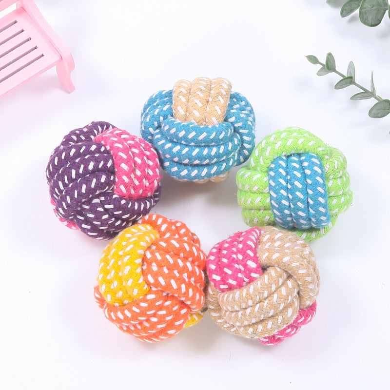 Interactive Dog Rope Chew Toy – Dental Care Ball for Small & Large Dogs