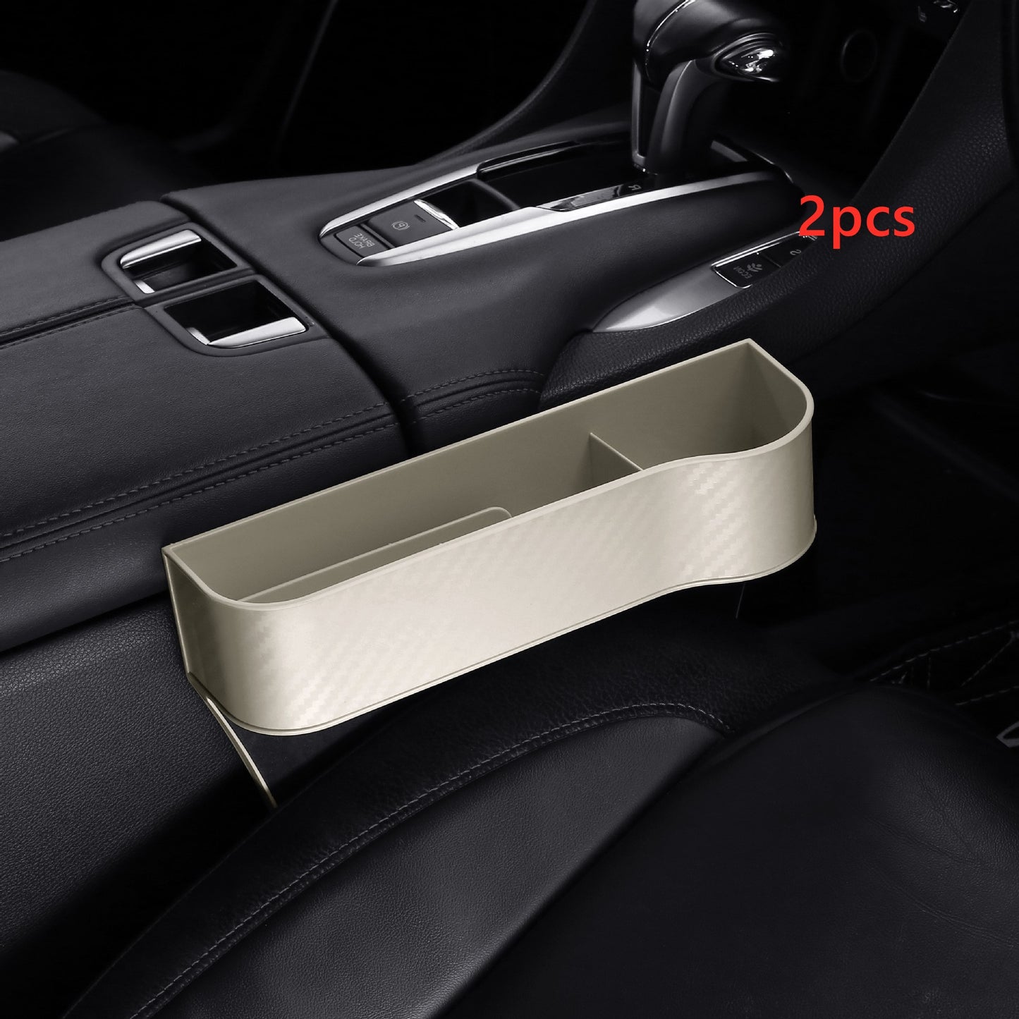 Car Seat Gap Organizer Storage Box – PU Leather Auto Seat Side Pocket for Phone Wallet Keys