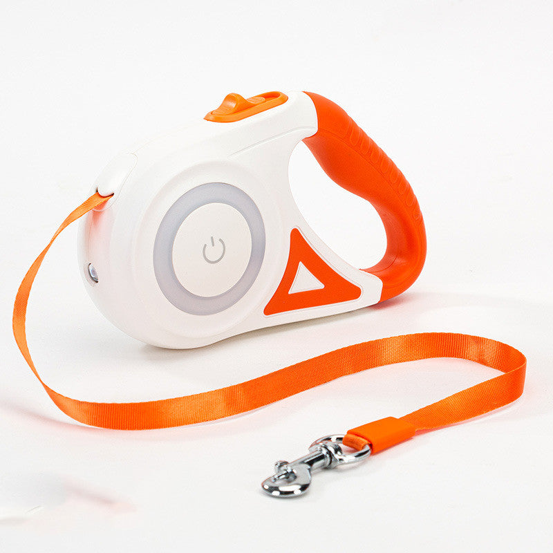 Rechargeable LED Retractable Dog Leash | Safe Night Walking Pet Leash