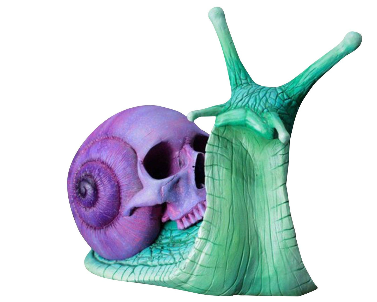 Gothic Snail Sculpture Home Decor – Skull Snail Figurine, Kawaii Aesthetic Room Decor