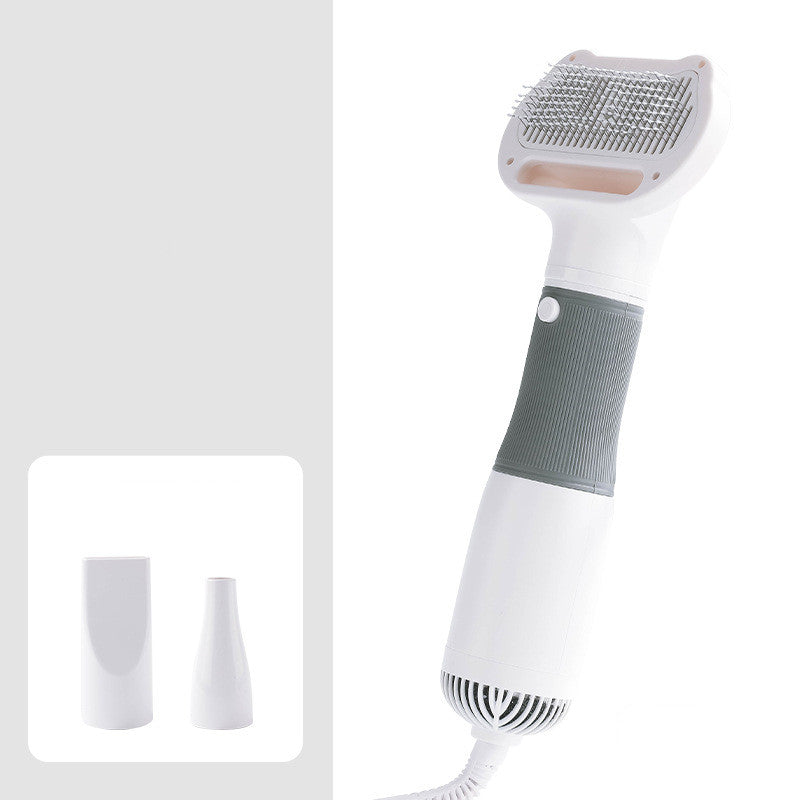 Electric Dog Cat Grooming Dryer Brush 2-in-1 Pet Hair Pulling Drying Comb Tool
