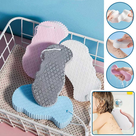 Gentle Exfoliating Body Sponge 3D Bath Tool – Skin Polishing Shower Scrubber