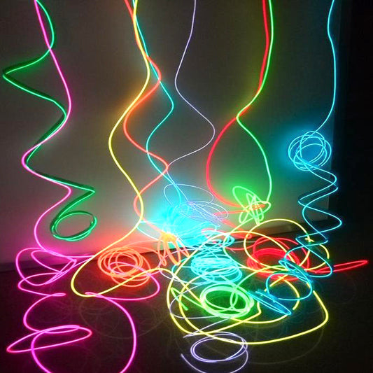Neon Glow EL Wire 2M LED – Flexible Party Light | Festival Costume & Event Decor