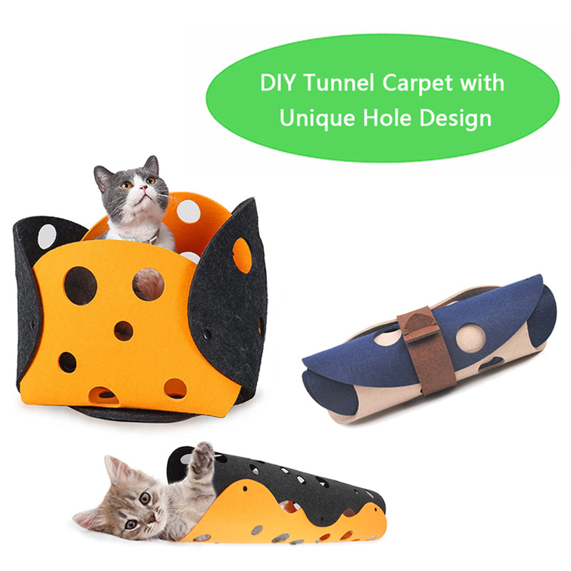 Cat Tunnel Toy – Interactive Kitten Tunnel, Collapsible Hide & Play House