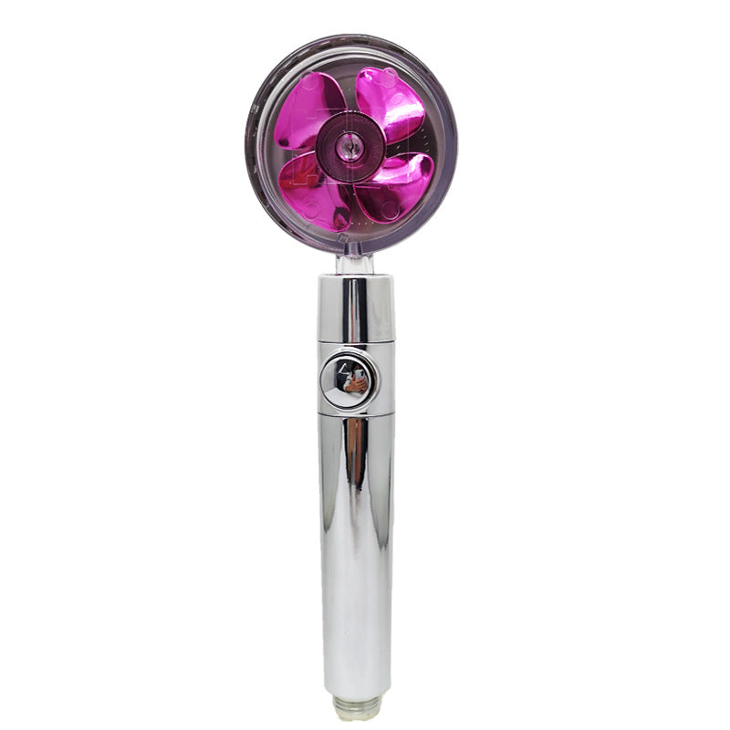 Strong Pressure Shower Head – Turbo Propeller Water Saving Handheld Spray