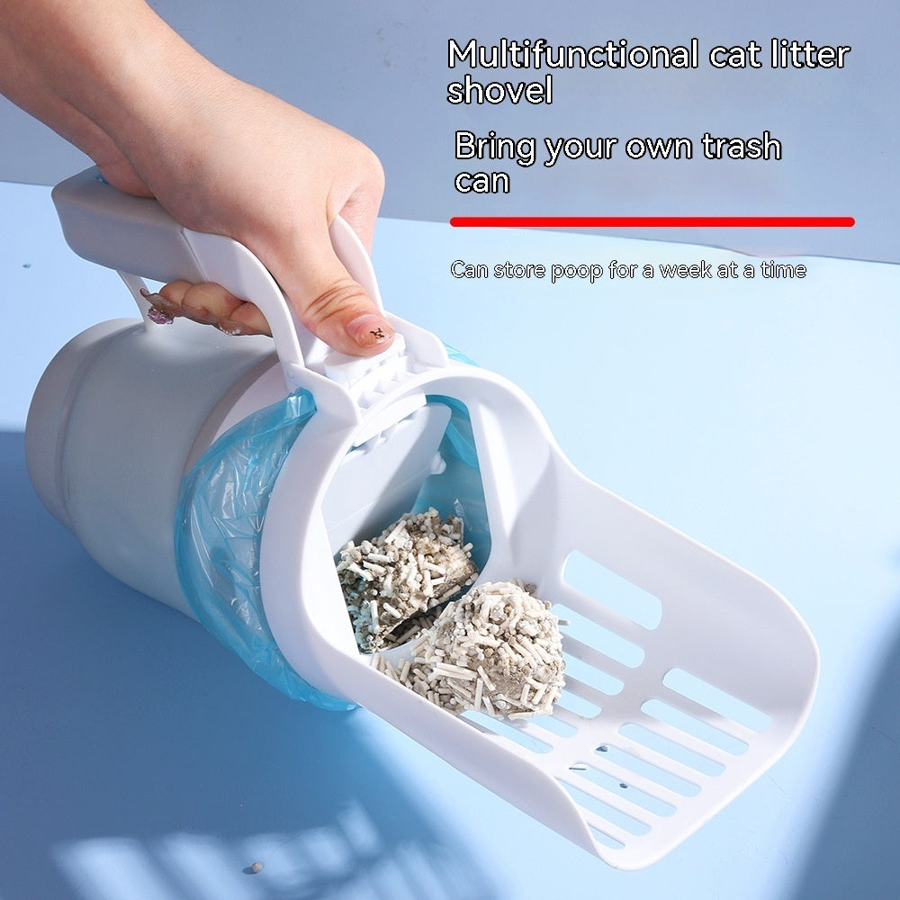 Cat Waste Disposal System – Self Cleaning Litter Scoop with Refill Bags & Bin
