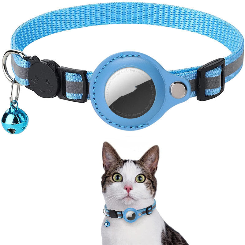 Reflective Smart Pet Collar for AirTag – Waterproof Nylon Dog & Cat Tracker