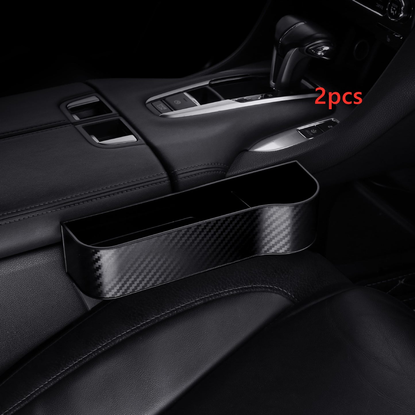 Car Seat Gap Organizer Storage Box – PU Leather Auto Seat Side Pocket for Phone Wallet Keys