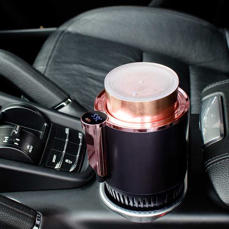 2-in-1 Car Cup Warmer & Cooler – Smart 12V Drink Holder for Hot & Cold Beverages
