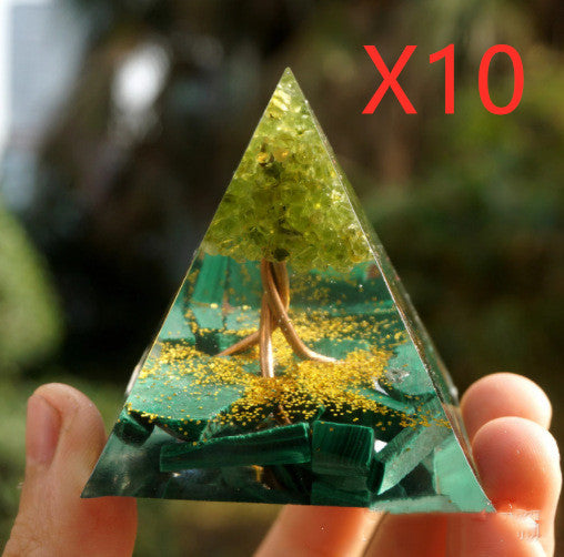 Natural Crystal Stone Pyramid – Energy Balance Decor for Home Desk Office Interior Styling