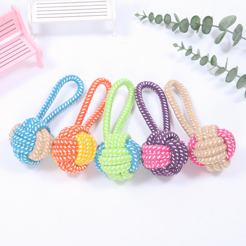 Interactive Dog Rope Chew Toy – Dental Care Ball for Small & Large Dogs