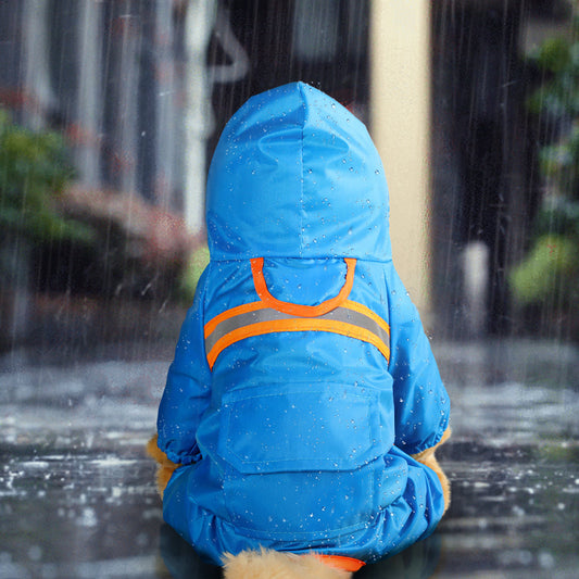 Pet Waterproof Raincoat – Stylish Reflective Jacket for Small Dogs