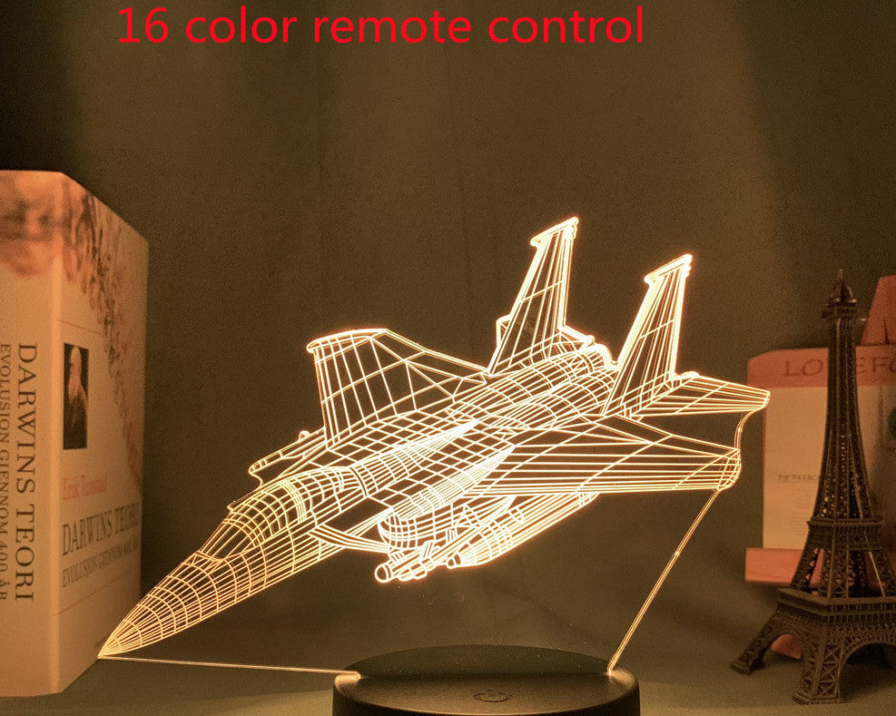Custom Name LED Night Light – 3D Airplane Lamp for Kids Bedroom