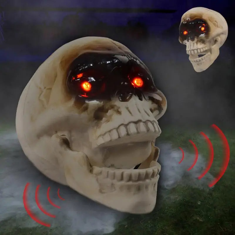 Realistic Floating Skeleton Heads – Halloween Props with Scary Sounds