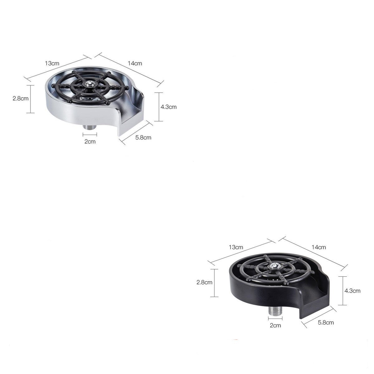 High-Pressure Bar Counter Cup Washer Sink Attachment