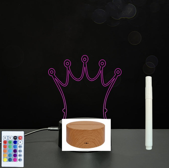Glow Writing 3D Acrylic Board – LED Message Night Light for Notes, Reminders & Home Decor