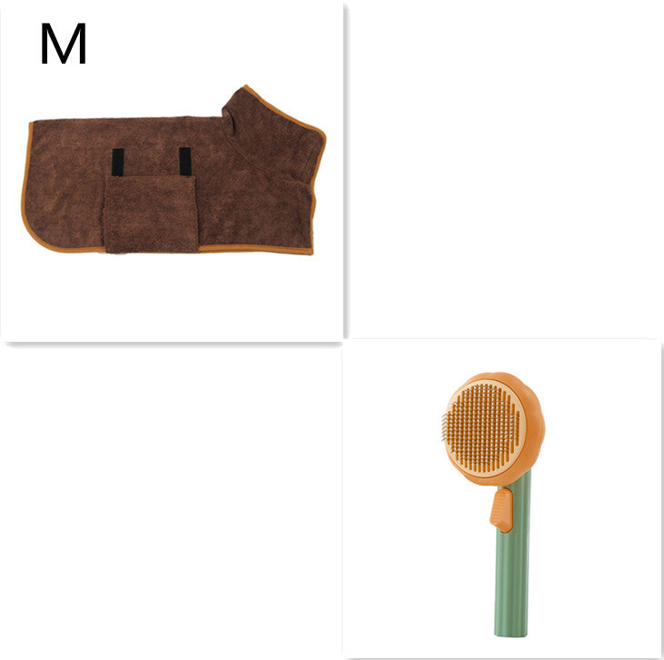 Pet Grooming Comb – Steel Wire Hair Removal Brush for Cats & Dogs