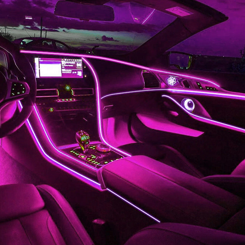 LED Car Interior Ambient Lighting Strip – USB Mood Light Decoration for Dashboard & Doors