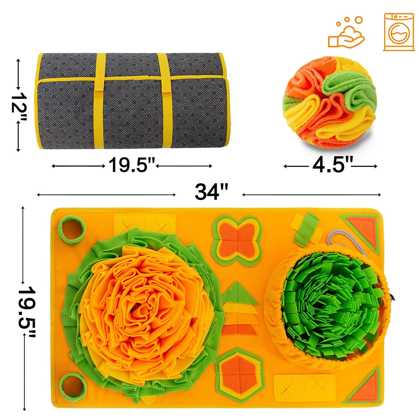 Pet Snuffle Mat Feeding Puzzle – Anti-Boredom Toy for Dogs & Cats