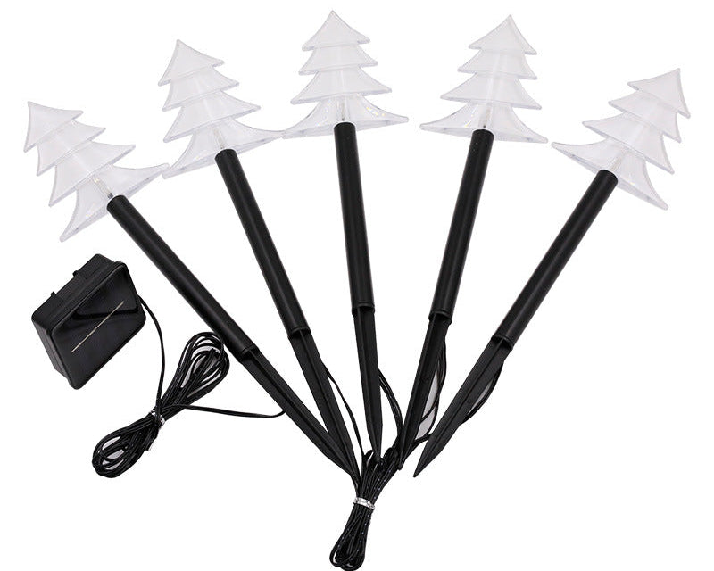 Solar Christmas Garden Lights Outdoor – Star Snowflake LED Lawn Lamp