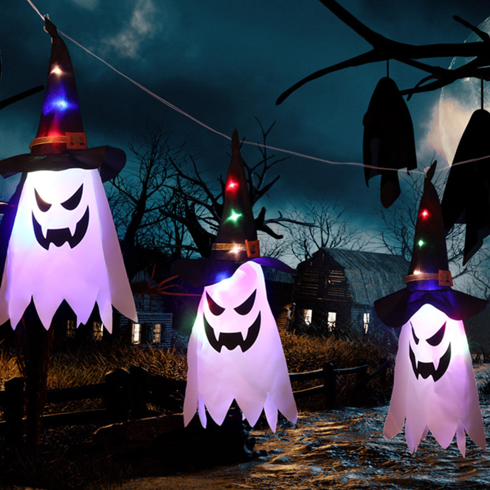 Halloween Ghost String Lights Lantern Decoration – Spooky Cloth Art LED